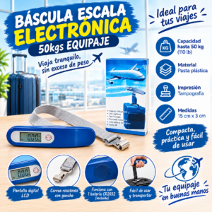 BASCULA ESCALA ELECTRONICA 50kgs EQUIPAJE