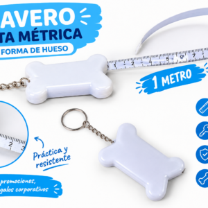 LLAVERO CINTA METRICA HUESO