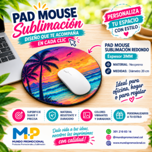 PAD MOUSE PARA SUBLIMACION REDONDO