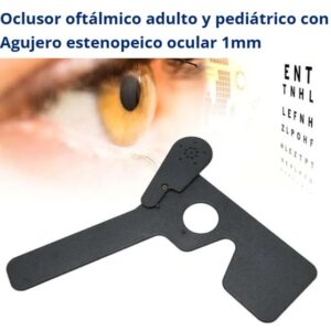 OCLUSOR OFTÁLMICO DE OJOS CON 14 AGUJEROS PARA OFTALMÓLOGO ORTOPEDISTA Y OPTOMETRISTA NEGRO DE USO ADULTO Y PEDIATRICO.