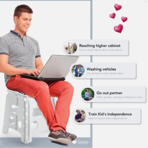 SILLA ESCALERA PLEGABLE CARA FELIZ- CAPACIDAD 125 KILOS