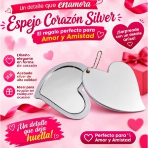 ESPEJO CORAZÓN SILVER