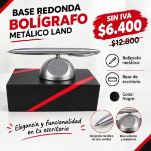 BASE REDONDA BOLIGRAFO METALICO LAND