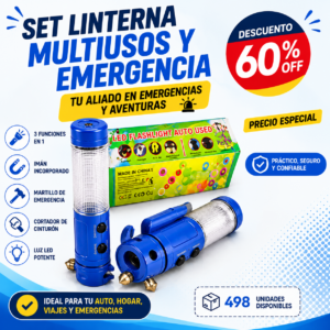 SET LINTERNA MULTIUSOS Y EMERGENCIA