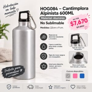 Cantimplora Alpinista Aluminio 600ML