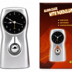 RELOJ ALARMA PENDULO COLOR SILVER