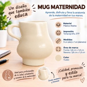 MUG DIDACTICO MATERNIDAD COLOR HUESO