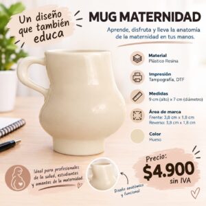 MUG DIDACTICO MATERNIDAD COLOR HUESO